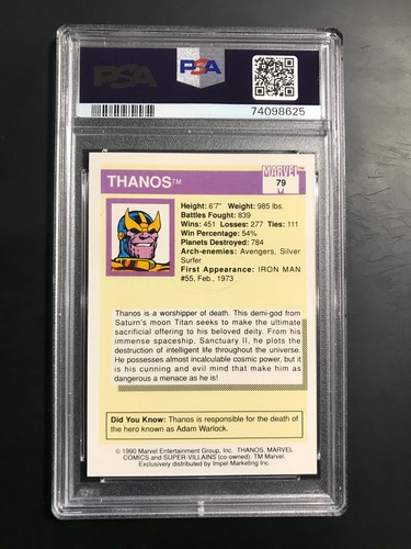1990 Marvel Universe PSA Graded Cards Impel - Pick - Picture 103 of 219