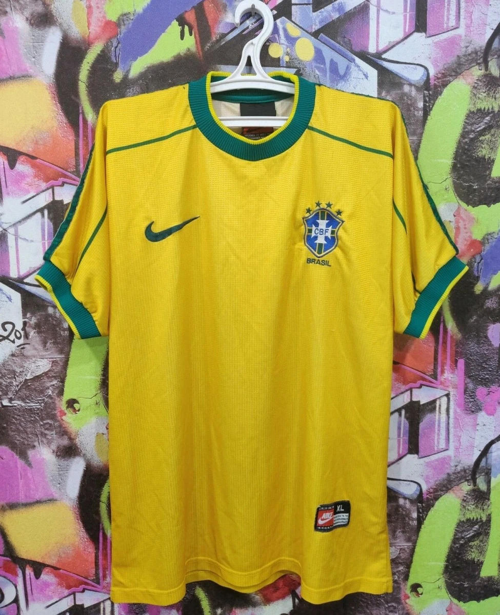 Brazil National Football Team 1995/96 Home Soccer Jersey Shirt Nike 90s  Mens XL