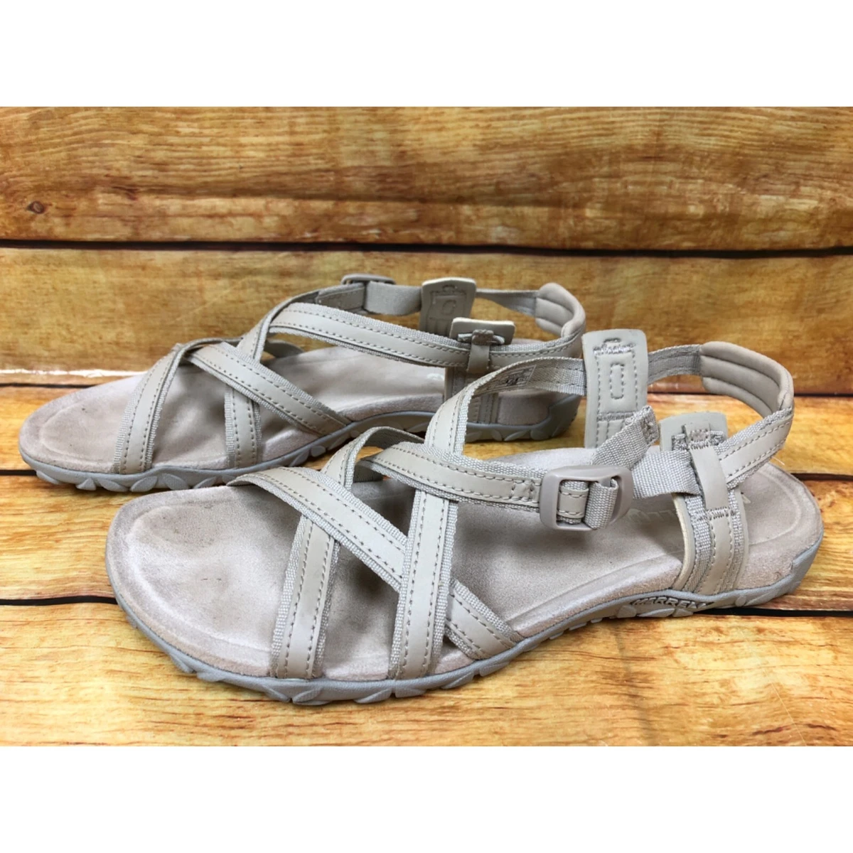 Merrell Terran Ari Lattice Silver Lining J94394 Sandals Womens 9