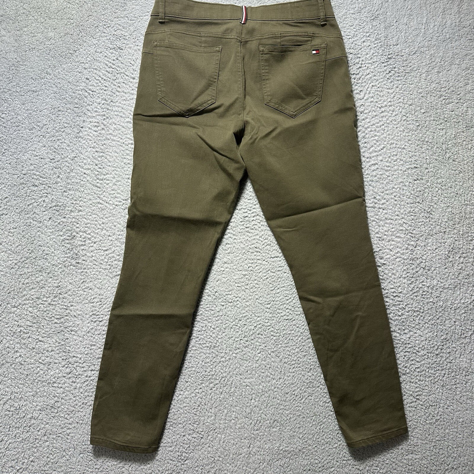Tommy Hilfiger Chino Pants Womens size 12 Green Business Career Cotton Casual thumbnail 7