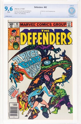DEFENDERS 92 1st ETERNITY of 7th Cosmos, 6th Multiverse w INFINITY 1981 CBCS 9.6