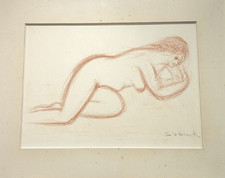 Dessin Sanguine De Rik Slabbinck "Lili Nue"