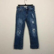 Aeropostale Size 27/28 Driggs Slim Bootcut Distressed Destroyed Jeans