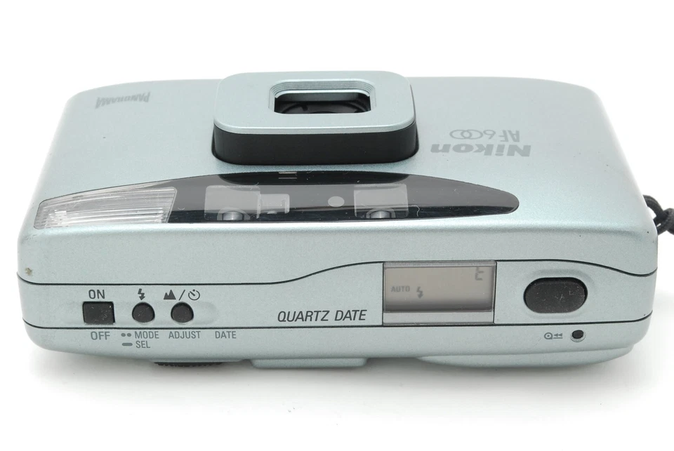 Rare! [N MINT w/Strap] Nikon AF600 Panorama QD 35mm Film Camera Light Blue JAPAN - Image 4 of 4