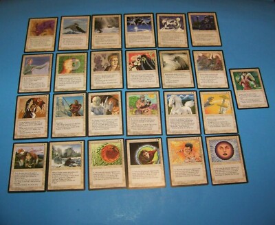 Magic The Gathering Ice Age (Mixed Lot 25 Different White Cards) Vintage 1995