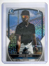 Janero Miller 2023 Bowman Chrome 1st #BCP-184 RC Mojo Refractor - Miami Marlins
