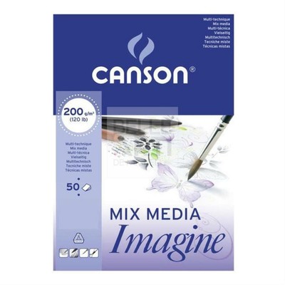 BLOCCO CARTA MULTITECNICA '' IMAGINE '' 50 FG A4 200 GR