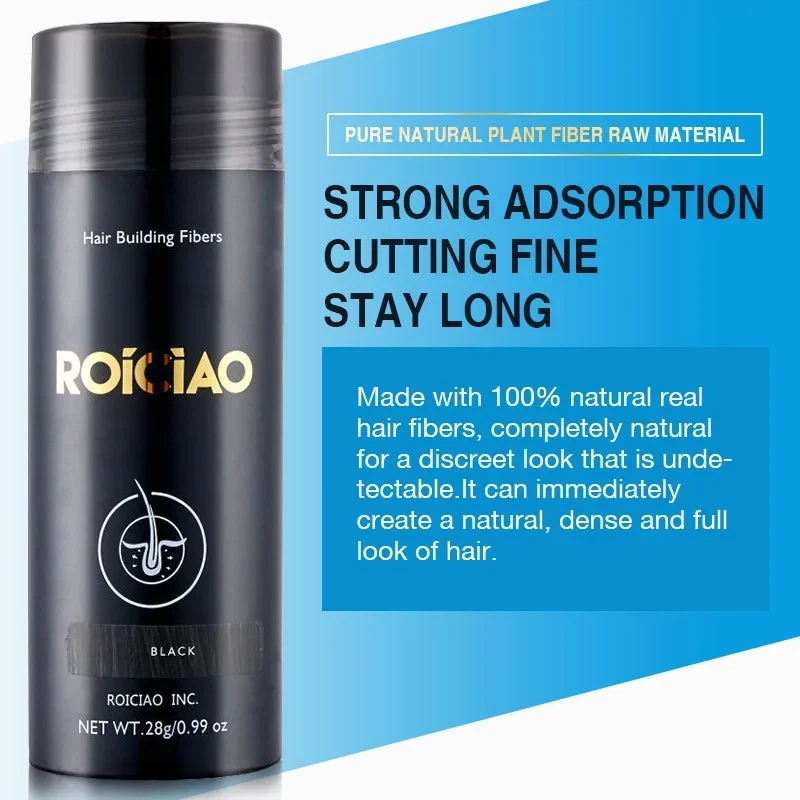 6x Roiciao Hair Building Fibers Hair Loss Concealer Thicker 100% - image 4 of 4