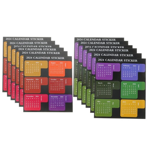 12 Sheets DIY Klebrige Papier Büro Mini-Monats-Tabs Aufkleber Für Monatliche - Bild 2 von 12