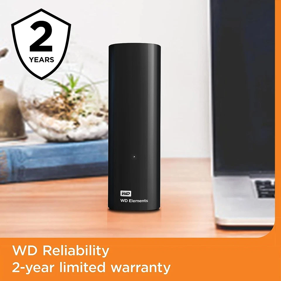 WD 12 TB Elements Desktop External Hard Drive - USB 3.0, Black 12TB - Image 3 of 4