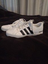 Adidas Mujer 8.5 Neo Pace Blanco Zapatos Informales Cuero Tenis Clásicos