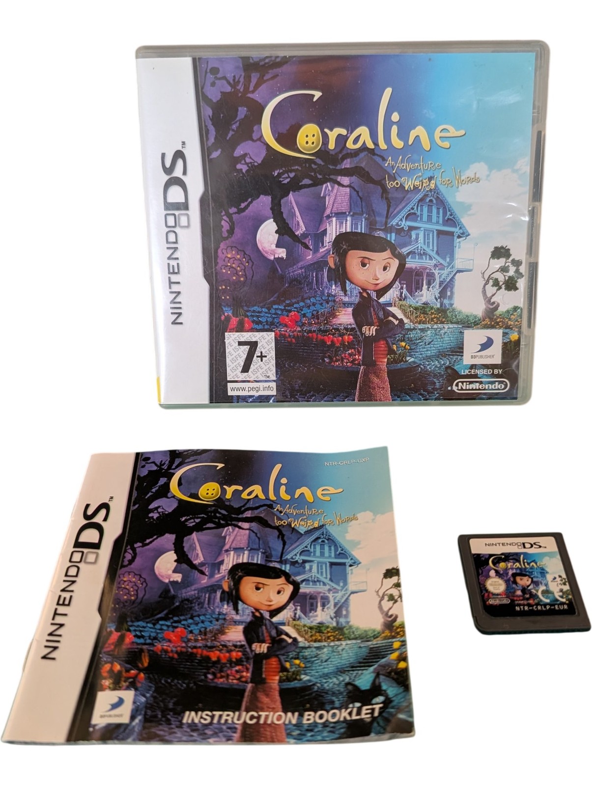 Nintendo DS Coraline Adventure Game Complete with Box and Manual