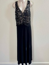 Patra Women’s Navy 2-Piece Evening Dress Size 18W Sleeveless Lace Formal NWT