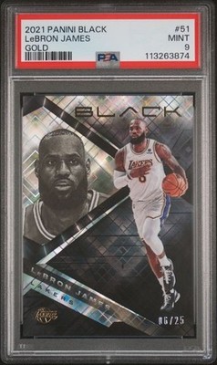 2021 Panini Black LeBron James #51 - Gold - /25 - PSA 9 - LOW POP