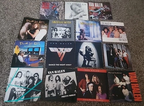 15 VAN HALEN HAIRBAND 45 Picture sleeve LOT "NO VINYL" Jump Pretty Woman