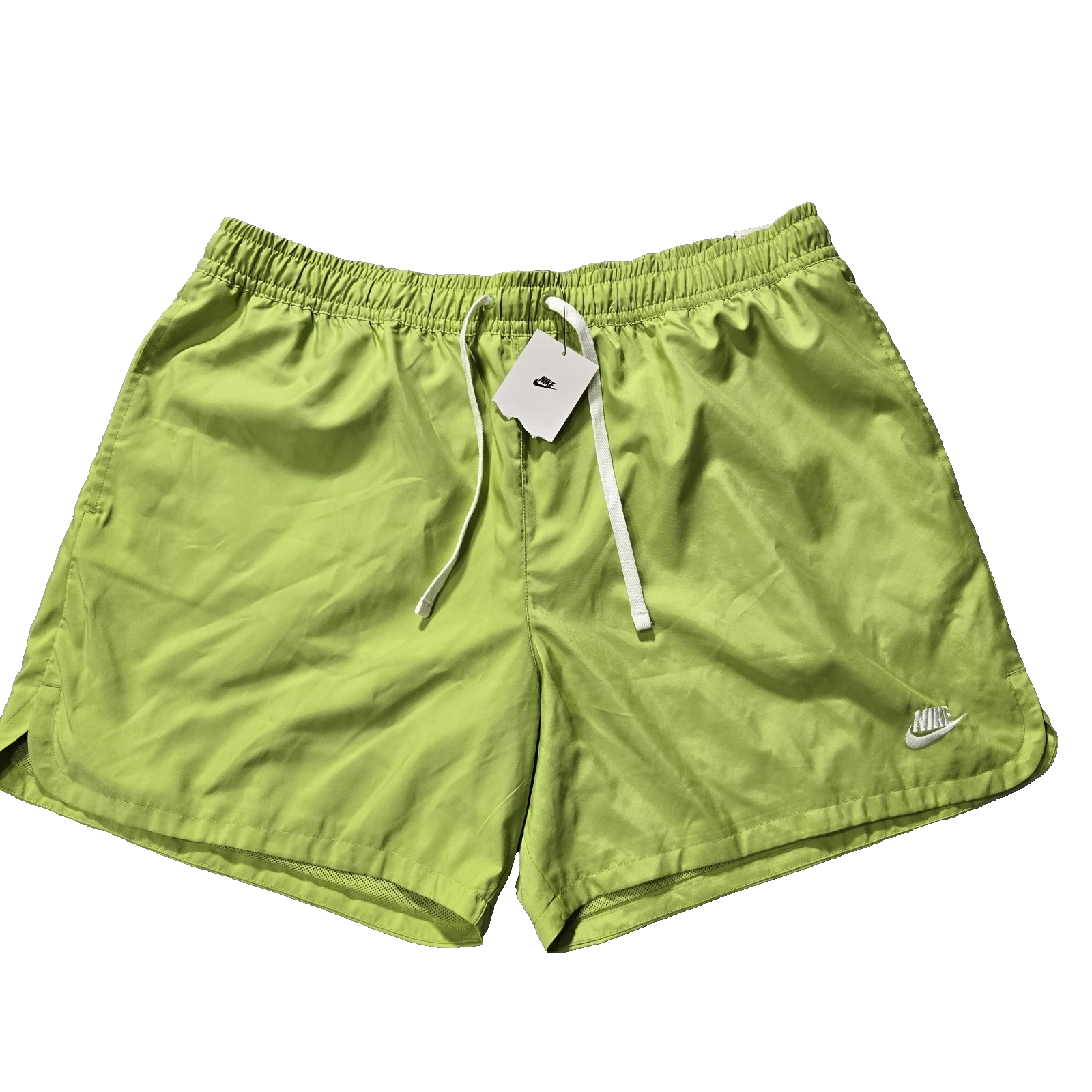 Nike Shorts Womens 2XL Lime Green Athletic Mesh Lined Drawstring Casual NWT