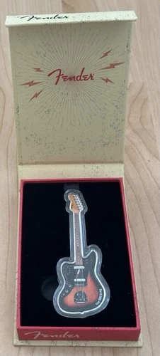 2024 Pamp Suisse Fender Jaguar Guitar Shaped 1 oz Reverse Proof Silver Box COA