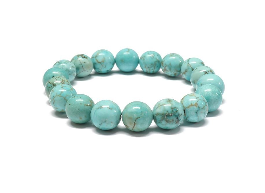 Bracelet Turquoise de Chine 10 mm pour sublimer vos tenues d'été au quotidien