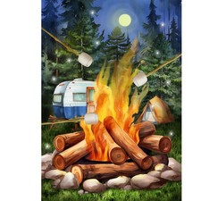 Briarwood Lane Summer Roasting Marshmallows Garden Flag 12x18