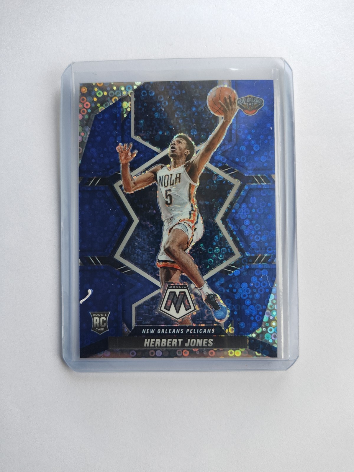 2021-22 MOSAIC FAST BREAK HERBERT JONES /85 RC BLUE DISCO PRIZM PELICANS #231