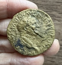 ROMAN. VESPASIAN (69-79 A.D). BRASS SESTERTIUS. JUDAEA REVERSE. RARE.