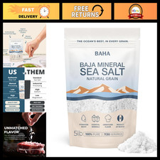 Coarse Grain Mineral Sea Salt - Bulk 5 lb Bag for Cooking Seasoning