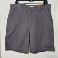 Carhartt Rigby Dungaree Shorts Mens 34 Gray Relaxed 10 Inseam Cargo Workwear NWT