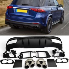 2019-2023 | Diffusor + Blenden (chrom) passt für Mercedes W167 GLE SUV 2019-2023 | Diffusor + Blenden (chrom) passt für Mercedes W167 GLE SUV