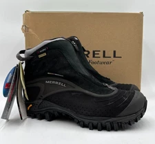 Merrell SNOWMOTION 8" ZIP J87543 Men's NEW Zip Waterproof Boot Black US Size 8