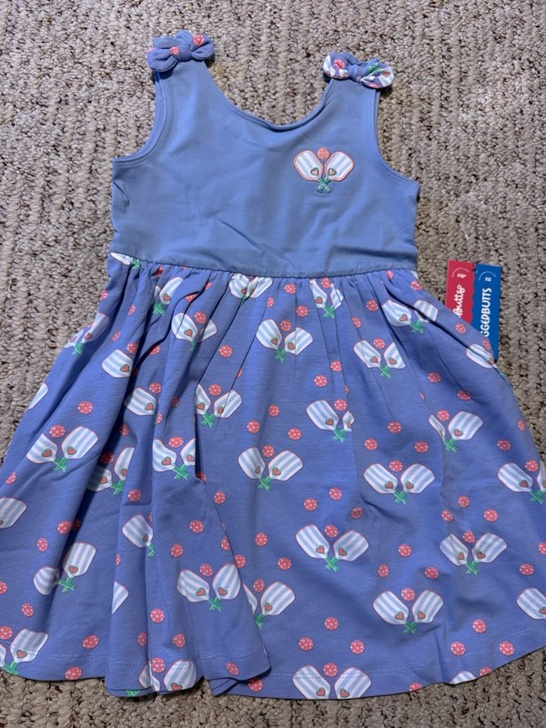 NWT! Rufflebutts Pickleball Tie Shoulder Swirl Dress Girls 4T