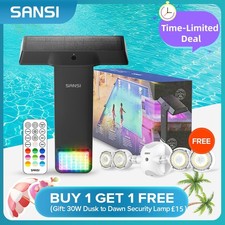 SANSI Solar LED Pool Lights Submersible Waterproof Remote for Above Ground Pool