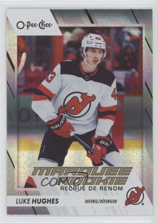 2023-24 O-Pee-Chee Marquee Rainbow 107/350 Luke Hughes #572 Rookie RC 2hb