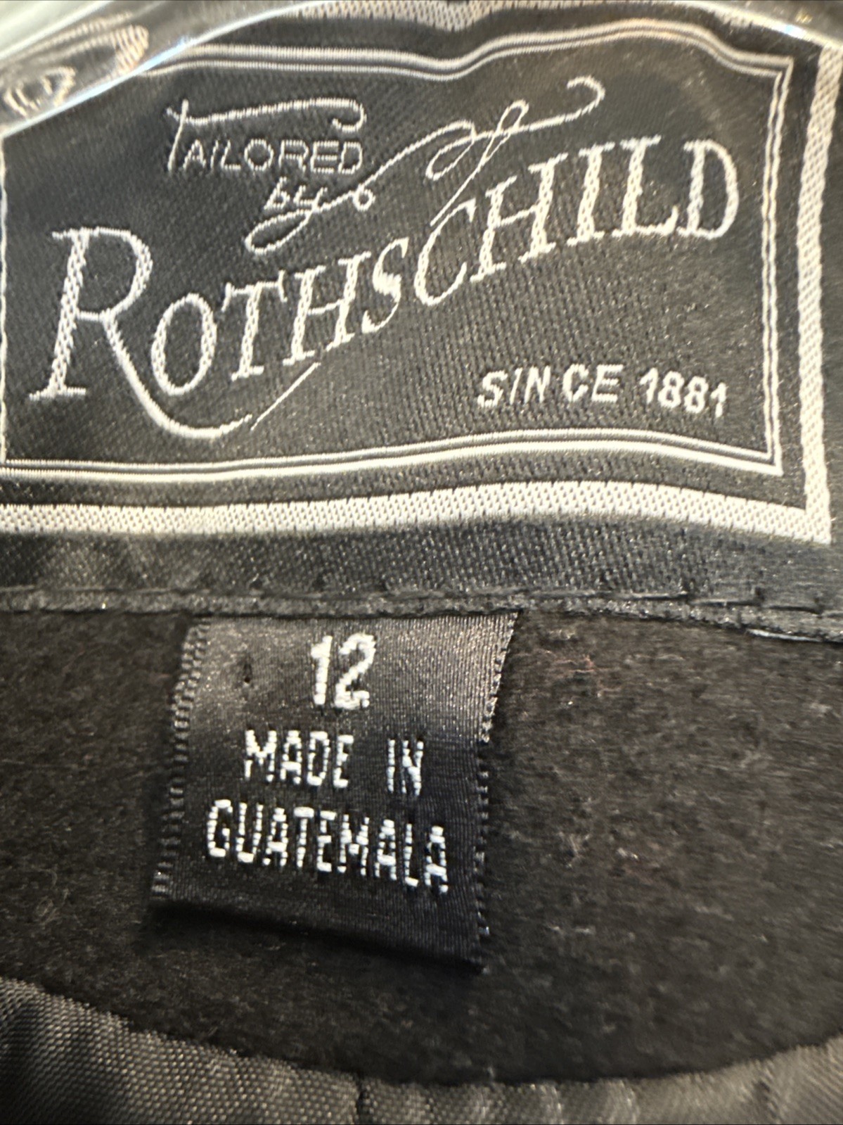 ROTHSCHILD Junior Ruffle Dress Coat Pockets Black Button/Snap Classic Lux EUC image 4