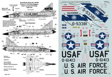 SUPERSCALE DECALS 1/48 F-102A Delta Dagger 196th FIS Case X & Case XX wing(USAF)