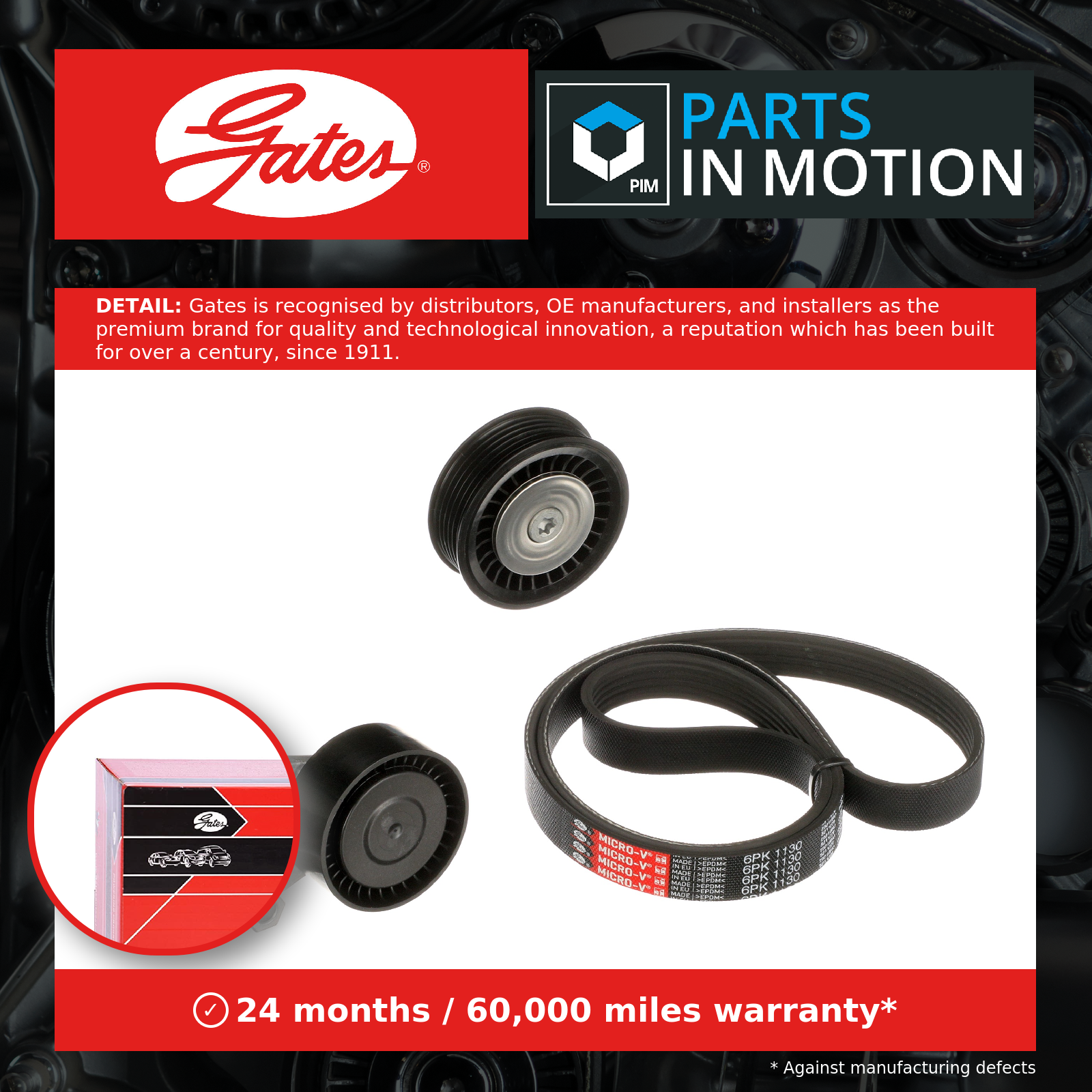 Drive Belt Kit fits DACIA LOGAN EXPRESS 1.5D 07 to 13 Set Gates Quality New - Image 11