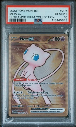 Pokemon 151 Ultra Premium Collection #205 Mew Ex Gold Metal PSA 10