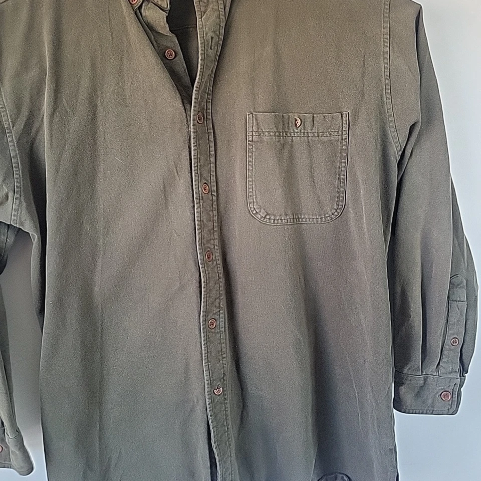 Barry Bricken Long Sleeve Collared Button DownForrest Green 100% Cotton Vintage - Image 4 of 4