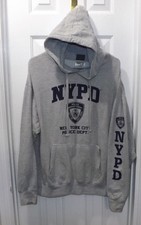    OFFICIALLY LICENSED NYPD NEW YORK CITY POLICE DEPT. HOODIE SWEATSHIRT SIZE L