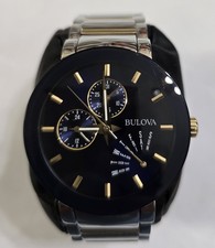 Bulova Futuro 98C123 Silver and Gold Stainless Steel Men's Wristwatch 45 mm