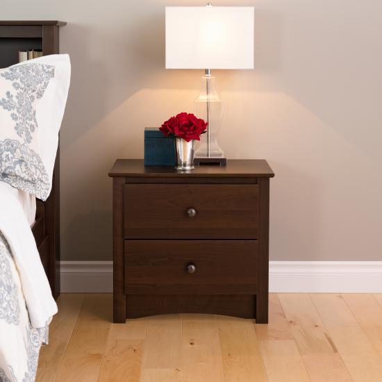 Prepac Edc 2422 Fremont 2 Drawer Nightstand Espresso For Sale Online Ebay