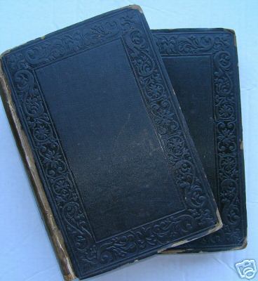 Contrast Between Good and Bad Men 2-Volumes ~ Gardner Spring  ~ 1855 RARE !!