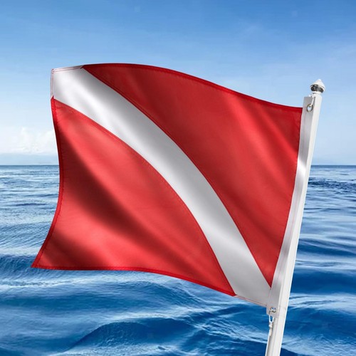 Dive Flag 20" x 24 for Snorkeling Use with Float, Buoy, Boat, Flagpole - Picture 4 of 10