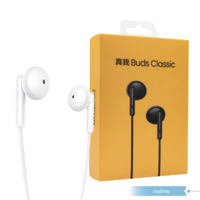 Original Realme Official Buds Classic Half Earphones【3.5 mm】RMA2001