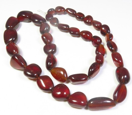 100% Natural African Hessonite Garnet Nugget Gems Beads 8-19mm 18"Strand GV-3927 - Picture 8 of 10
