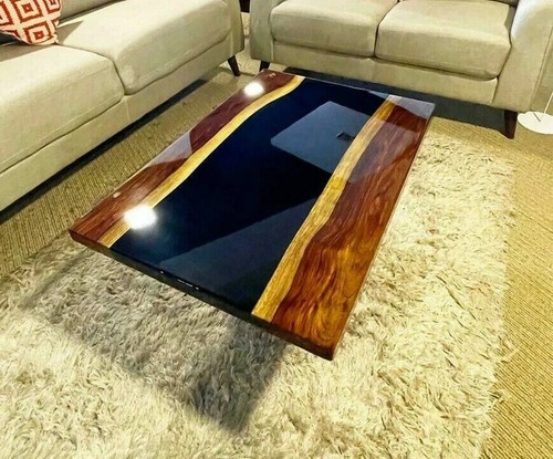 36" x 22" Epoxy Resin Table Handmade Home office Decor - Picture 4 of 10