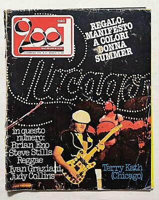 CIAO 2001 6-1978 TERRY KATH - CHICAGO - STEVE STILLS - BRIAN ENO - REGGAE
