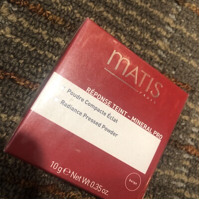 $39 NIB Matis Reponse Teint Mineral Pro Radiance Pressed Powder Beige 10g/.35oz