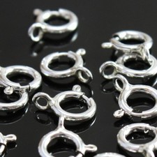 Sterling Silver Spring Ring Clasp 8 mm pack of 5 Made In Italy
