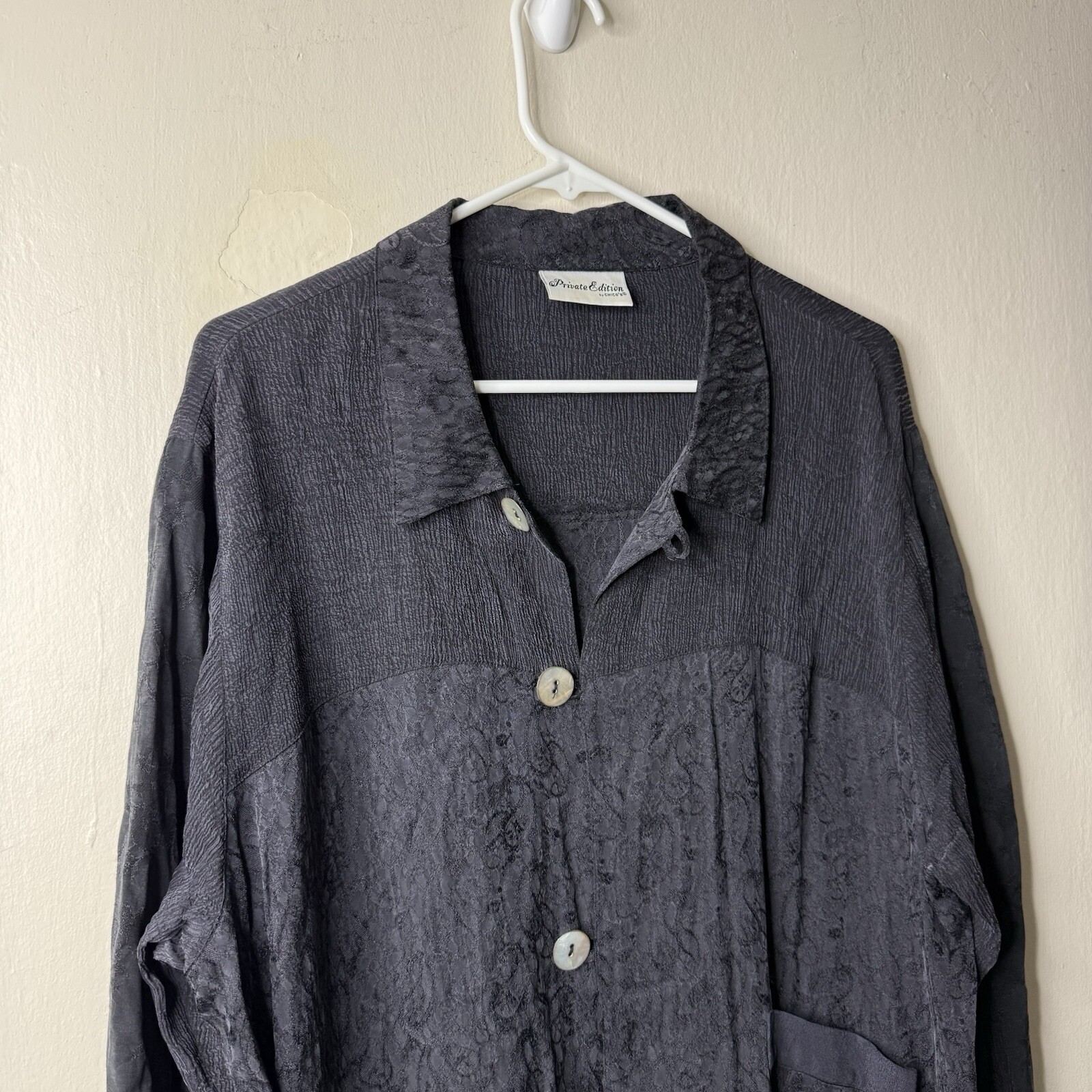 Chicos Private Edition Black Patchwork Lagenlook … - image 2