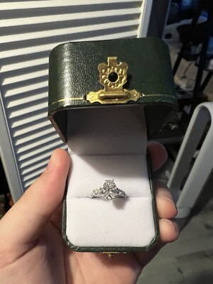 Ken & Dana Oval Lab Created diamond engagement ring with pavé rope band
